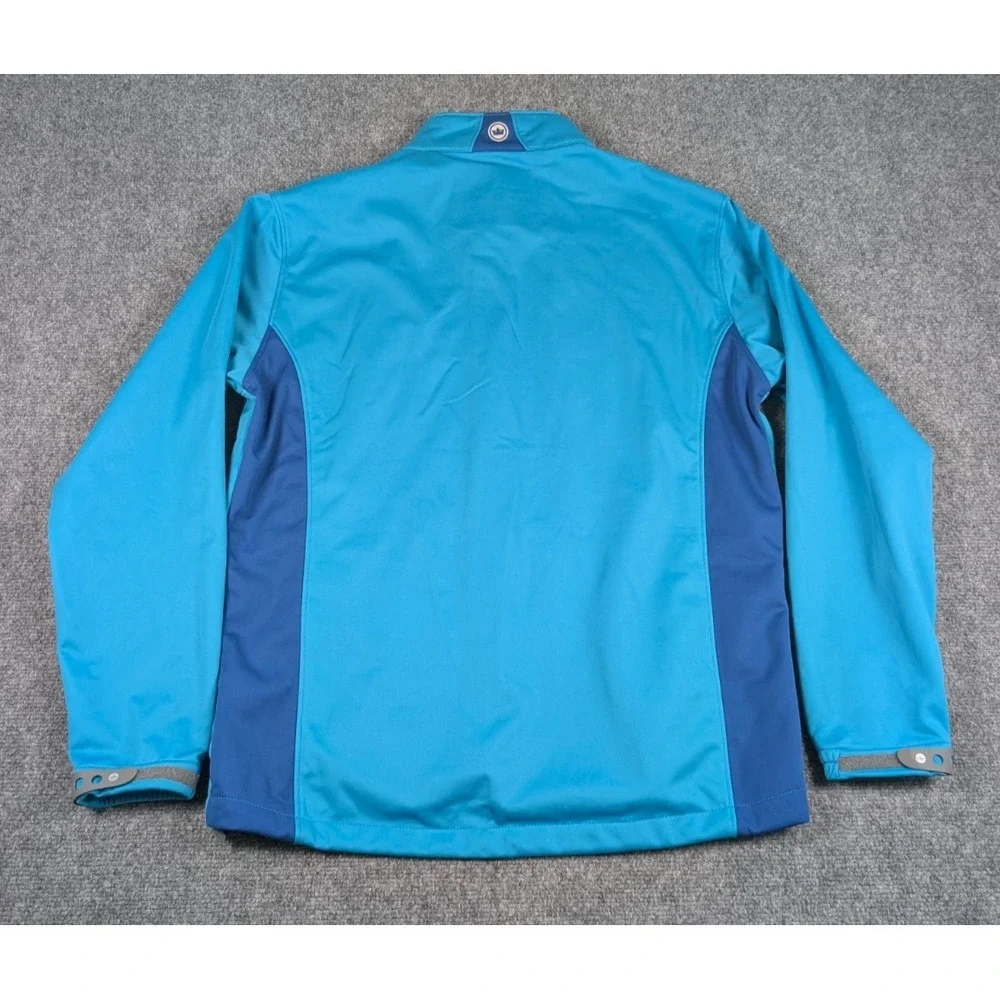 Peter Millar Gale Force Performance‎ Golf Jacket Mens M Blue Fleece Lined Golf